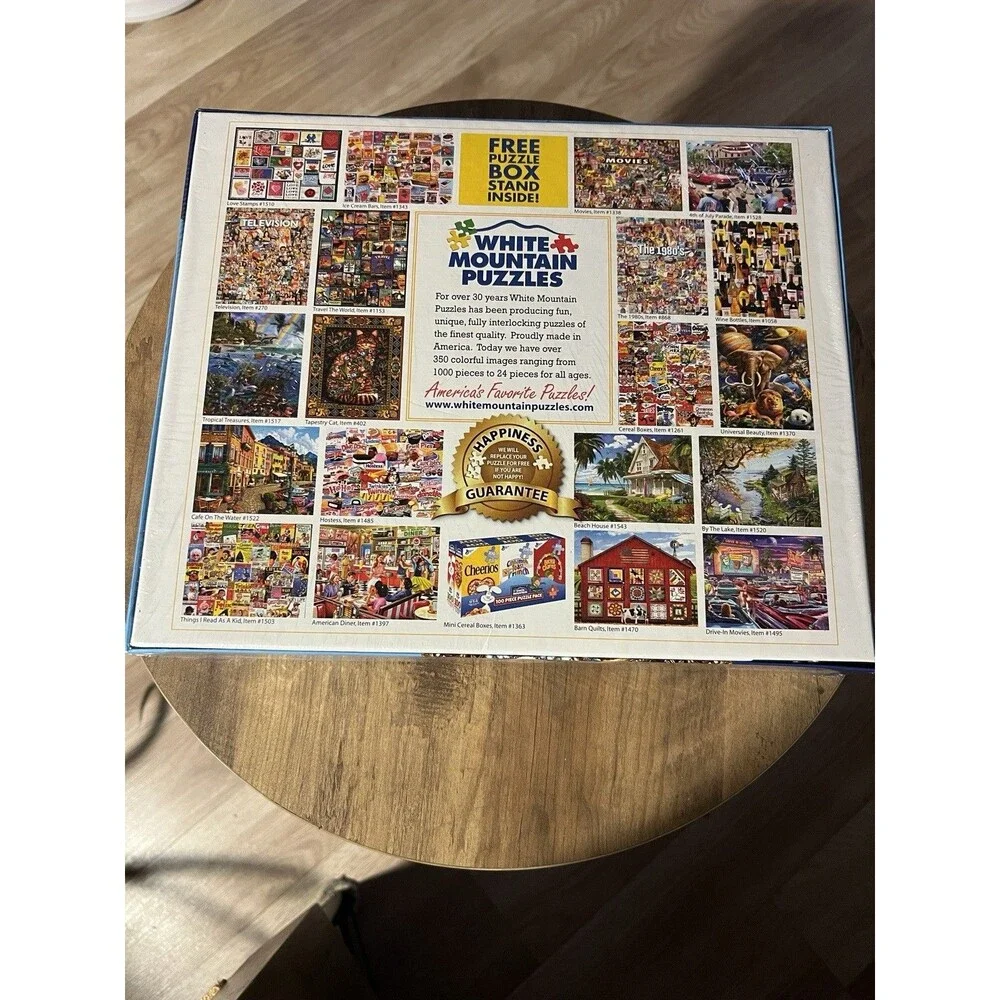 White Mountain Jeweled Cat 1000-Piece Interlocking Jigsaw Puzzle MPN 1446
